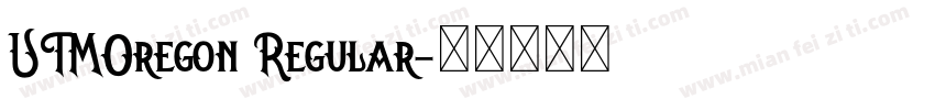 UTMOregon Regular字体转换